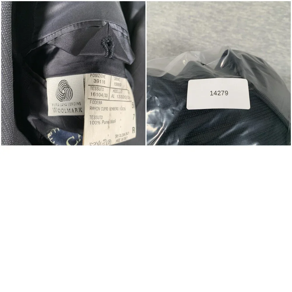 Canali Suit Jacket Mens 56R Gray Pinstripe Wool Super 120s Made Italy Saks Fifth